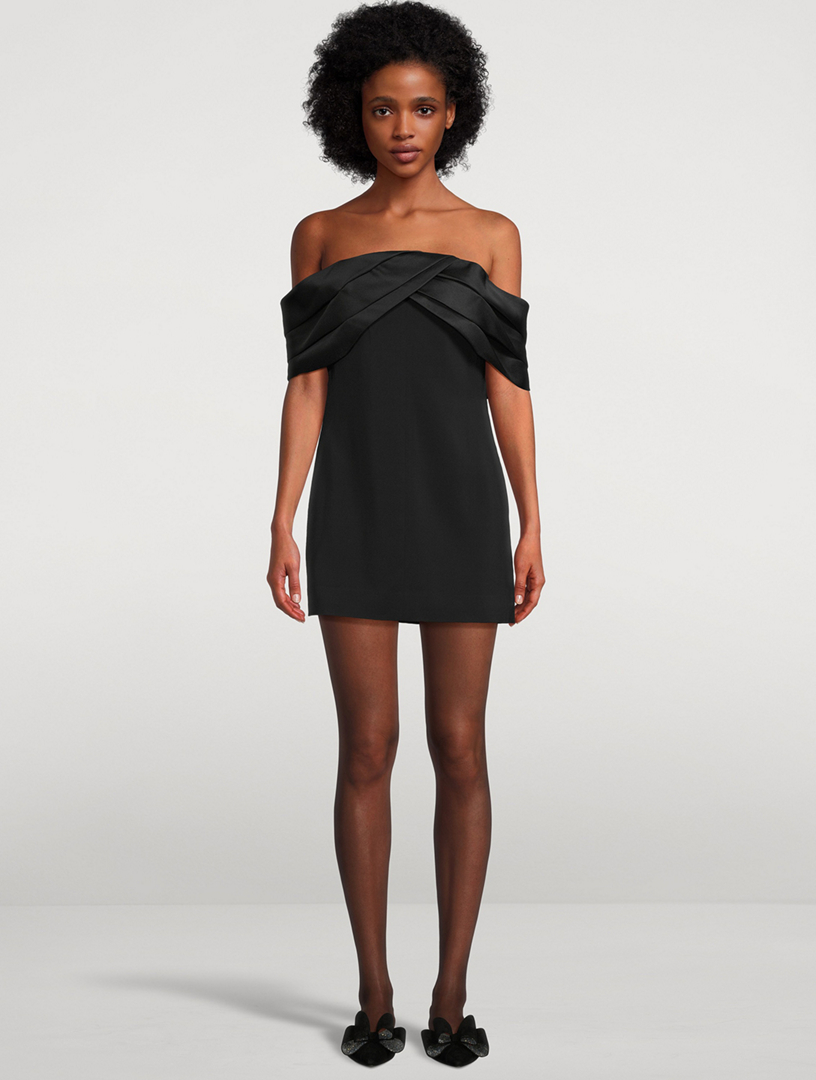 ANINE BING Fleur Off-The-Shoulder Stretch Mini Dress | Holt Renfrew