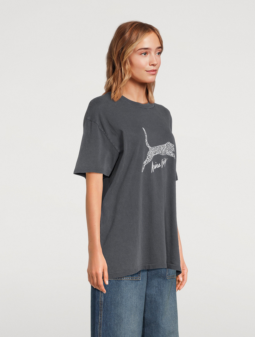 トップス ANINE BING WALKER TEE SPOTTED LEOPARD T ANINE BING Walker Leopard Tee