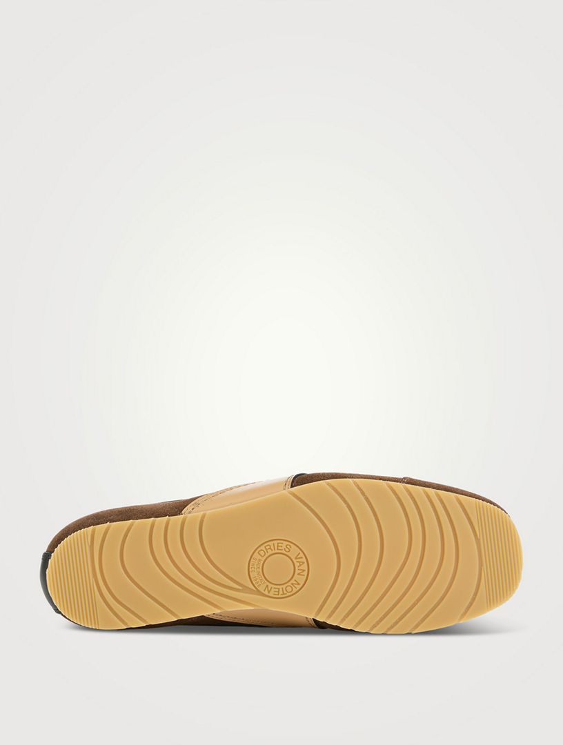 DRIES VAN NOTEN T-Toe Suede Sneakers | Holt Renfrew