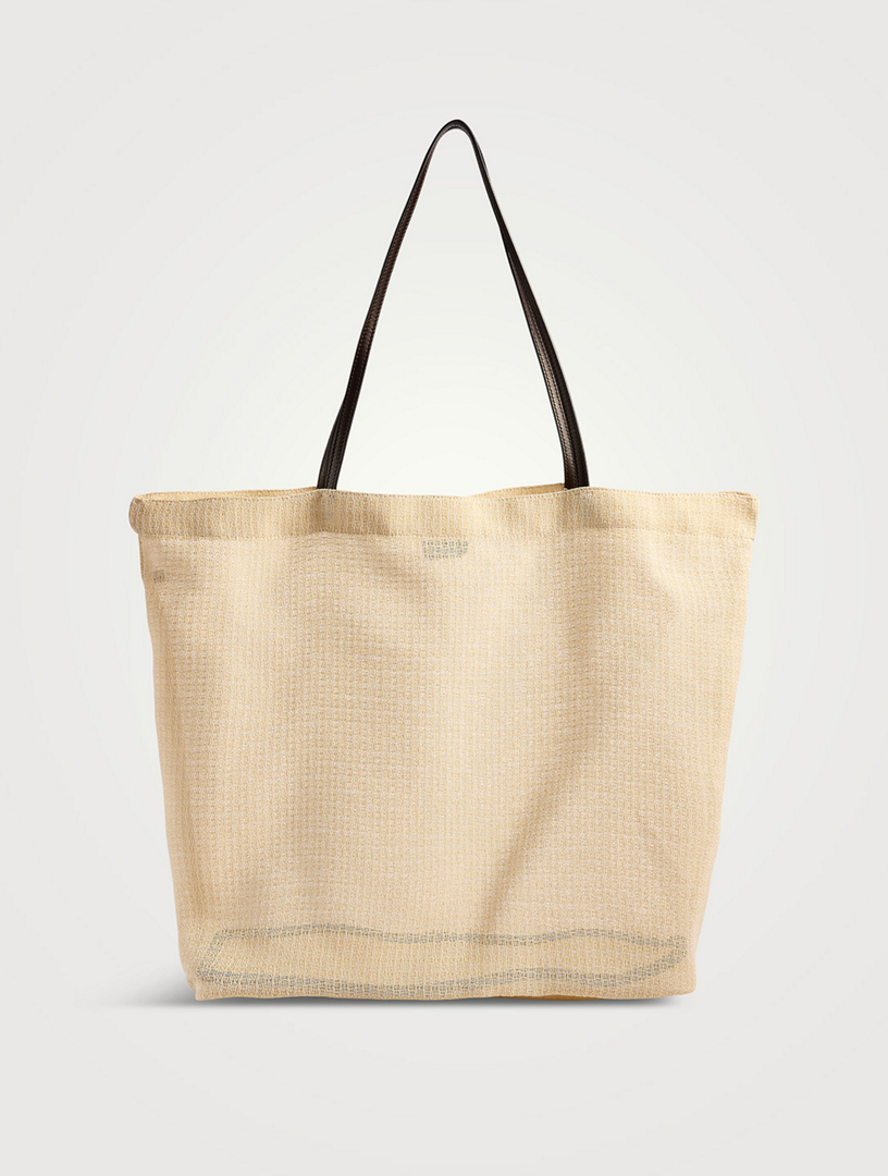 トートバッグ THE ROW BARN TOTE BAG IN MESH Barn Tote Bag Tan in Mesh – The Row