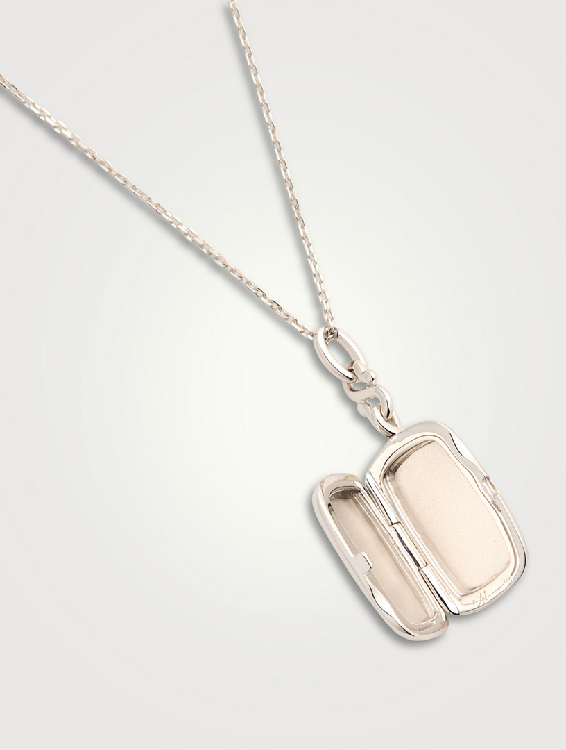 Slim Britt Silver Locket Necklace