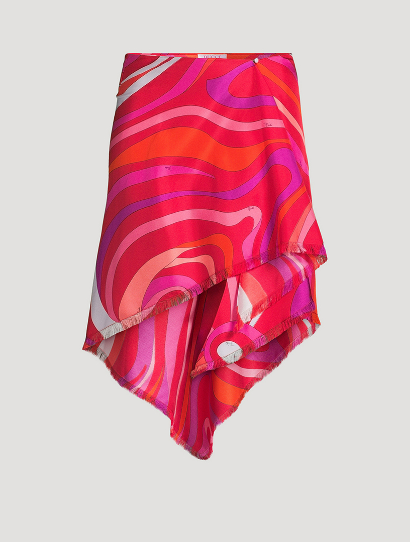 PUCCI Silk Twill Skirt In Marmo Print | Holt Renfrew