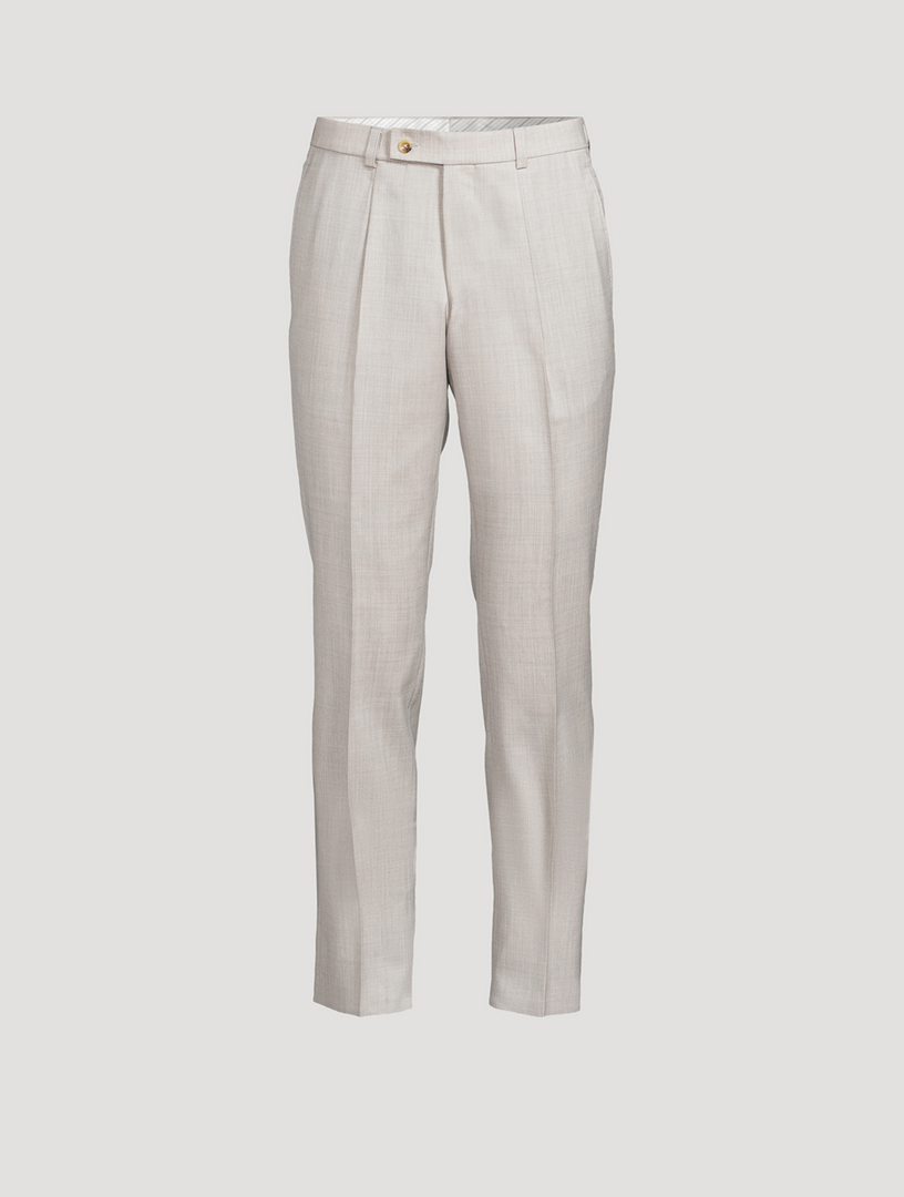 Yves Single-Pleat Wool Trousers