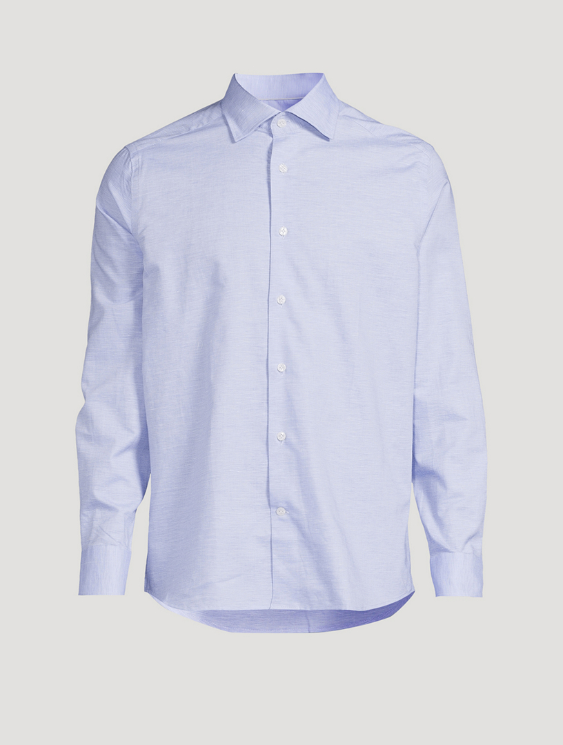 Danforth Cotton And Linen Stretch Long-Sleeve Shirt