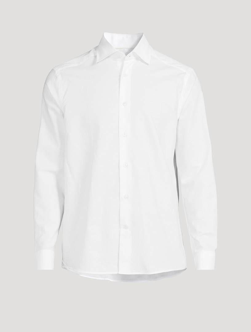 Danforth Cotton And Linen Stretch Long-Sleeve Shirt
