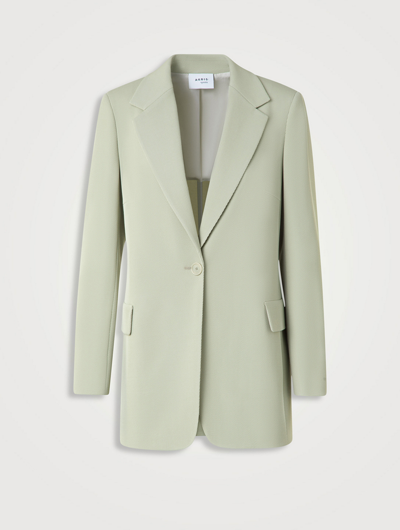SACAI Double-Breasted Wool Blazer | Holt Renfrew