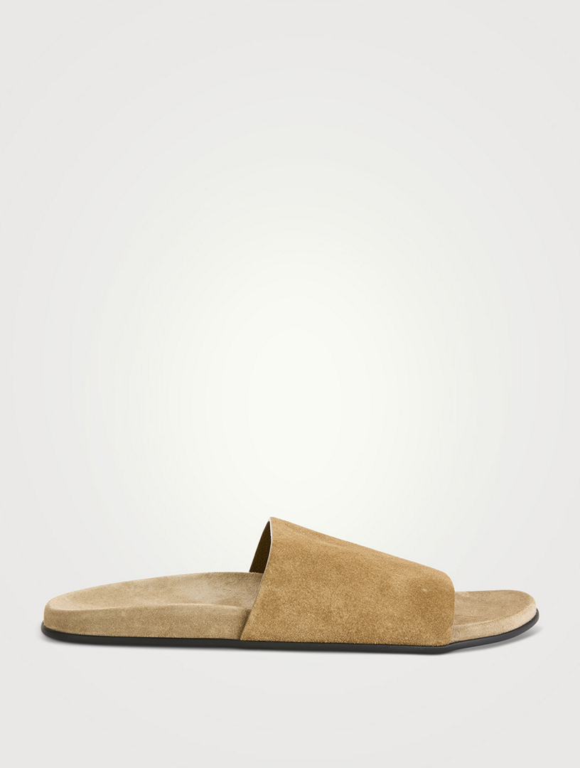 Hugh Suede Slide Sandals