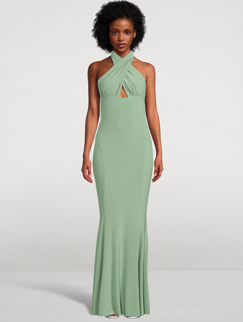 sachin and babi light blue dress Halter White Dresses main image 0