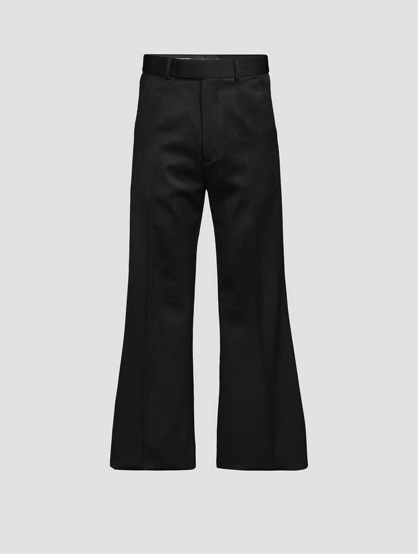 Pantalon évasé de laine