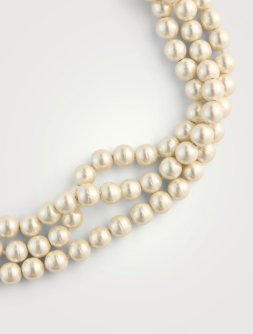 VALENTINO Ovalette Crystal Pearl Necklace | Holt Renfrew