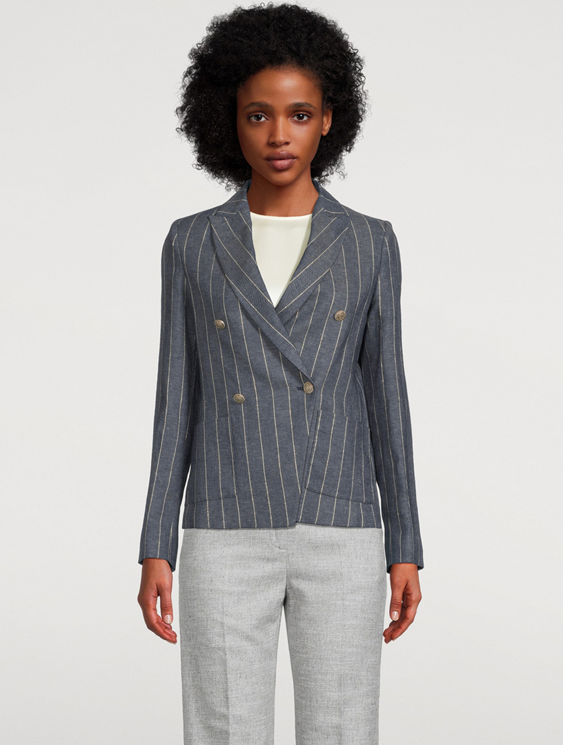 Blazer croisé à rayures