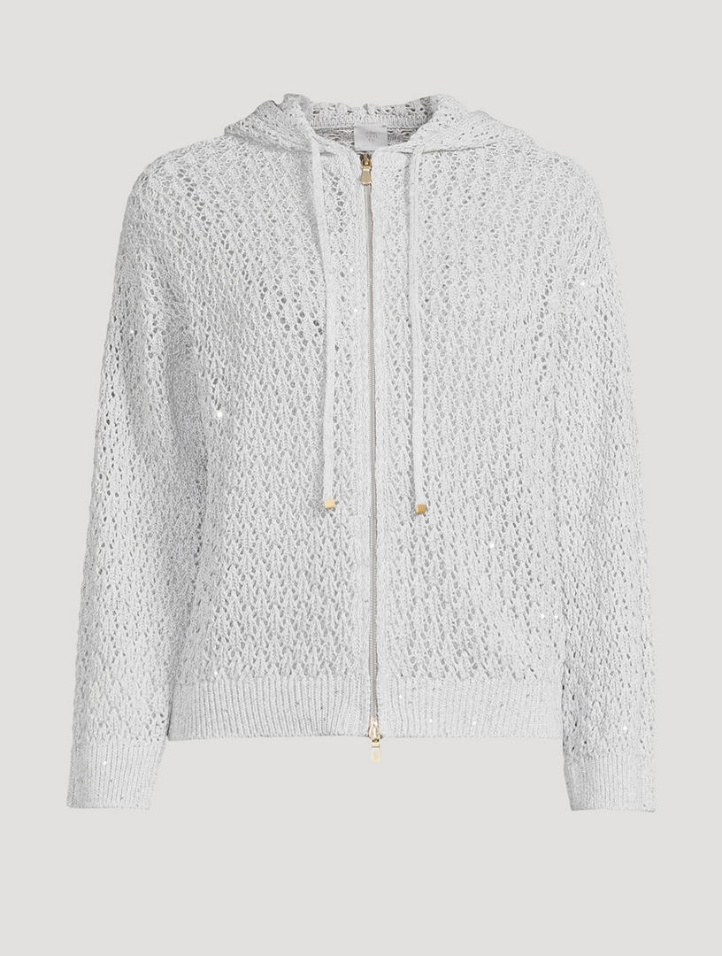 Lurex Knit Hoodie