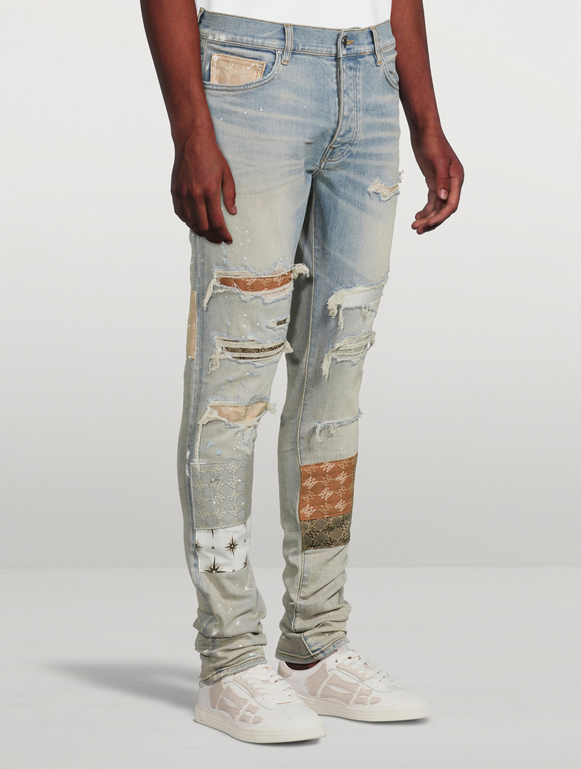 AMIRI MA Quad Art Patch Skinny Jeans | Holt Renfrew