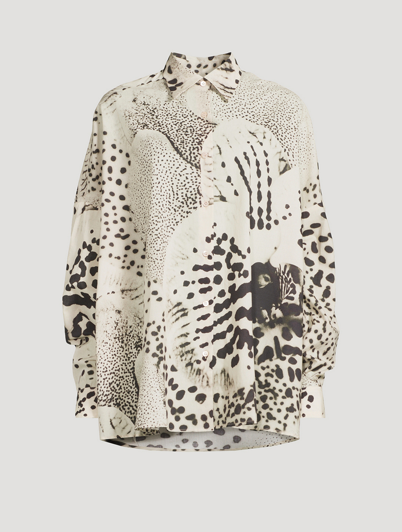 DRIES VAN NOTEN Casia Oversized Shirt In Orchid Petal Print | Holt