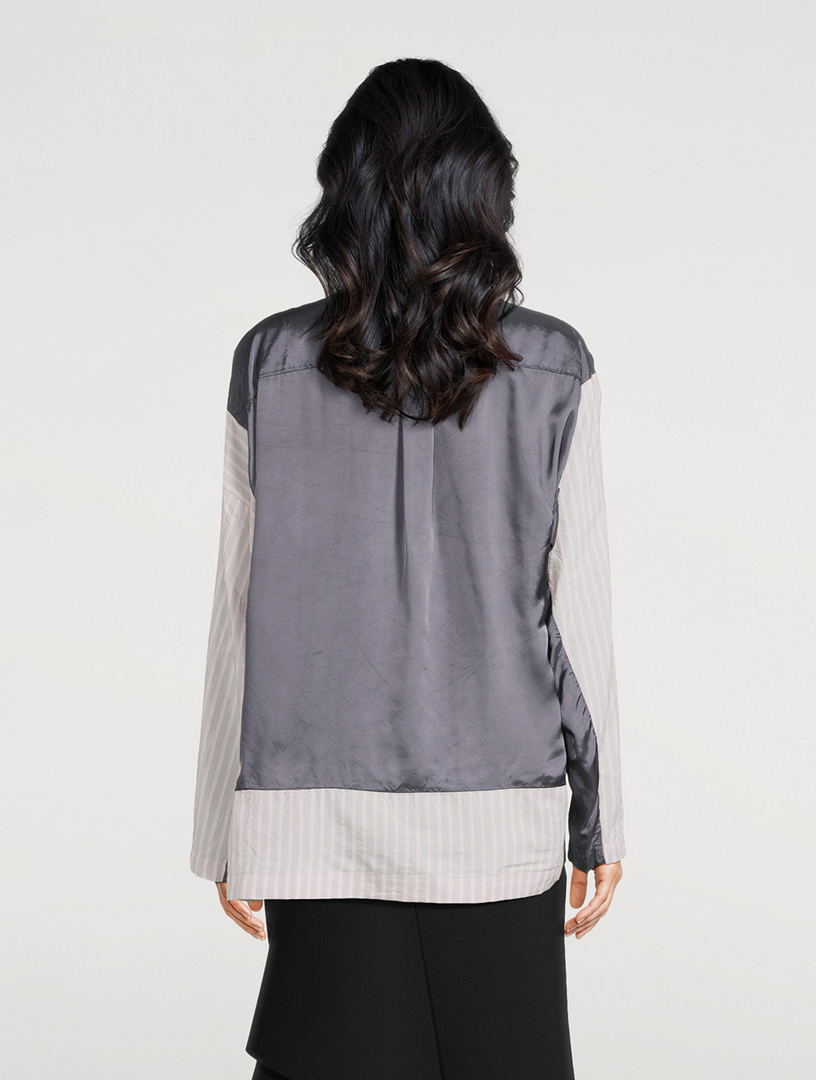 Caias Mixed-Print Blouse