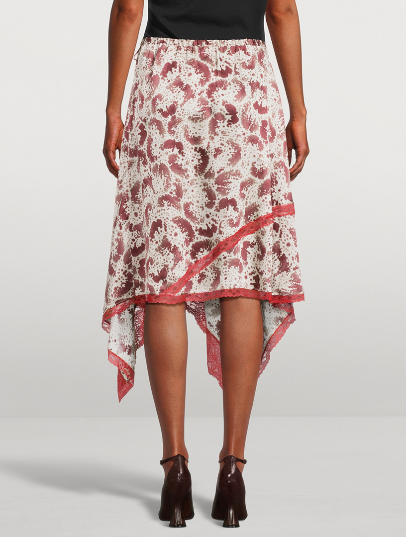 DRIES VAN NOTEN Shake Asymmetric Lace Skirt | Holt Renfrew