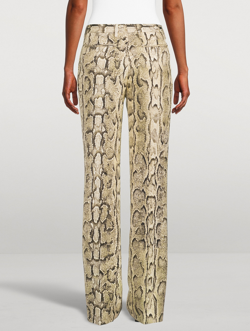 DRIES VAN NOTEN Pulla Trousers In Snakeskin Print | Holt Renfrew