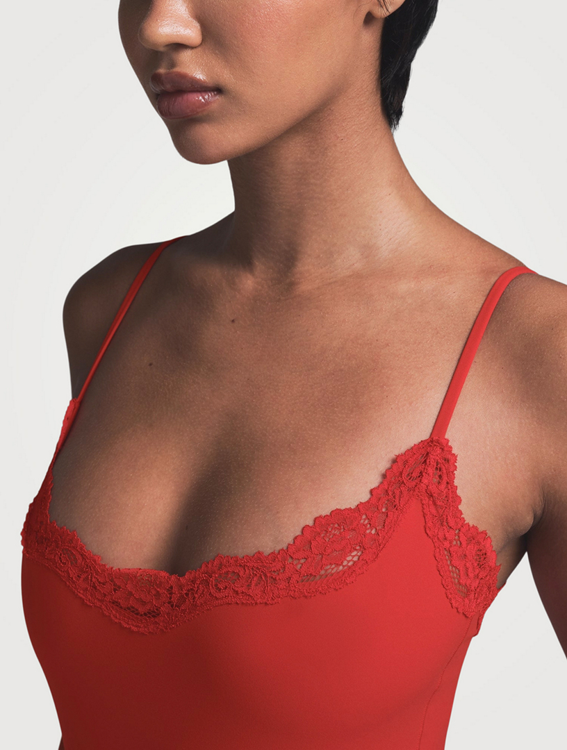 SKIMS Fits Everybody Lace Cami Bodysuit | Holt Renfrew