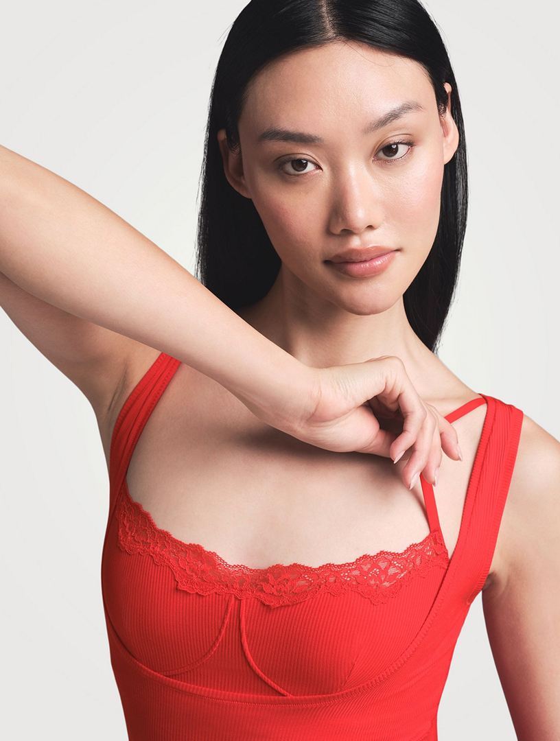 SKIMS Soft Lounge Lace Long Dress With Bralette | Holt Renfrew