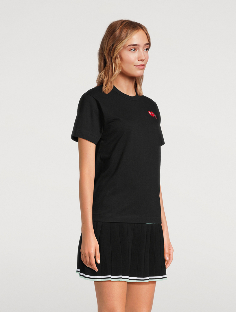 【PLAY COMME des GARCONS】Double Heart T-Shirt Black Comme des Garçons PLAY Double heart logo t-shirt | BLACK