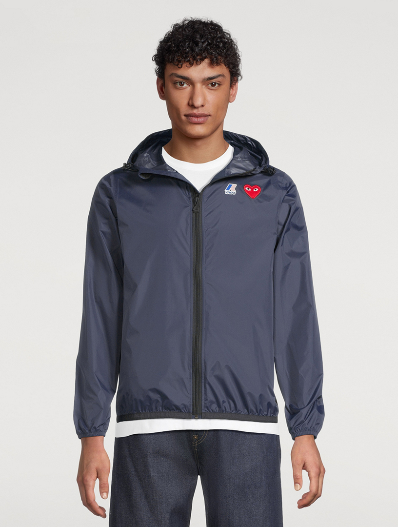 COMME DES GARÇONS PLAY K-Way Nylon Zip Jacket With Hood | Holt Renfrew
