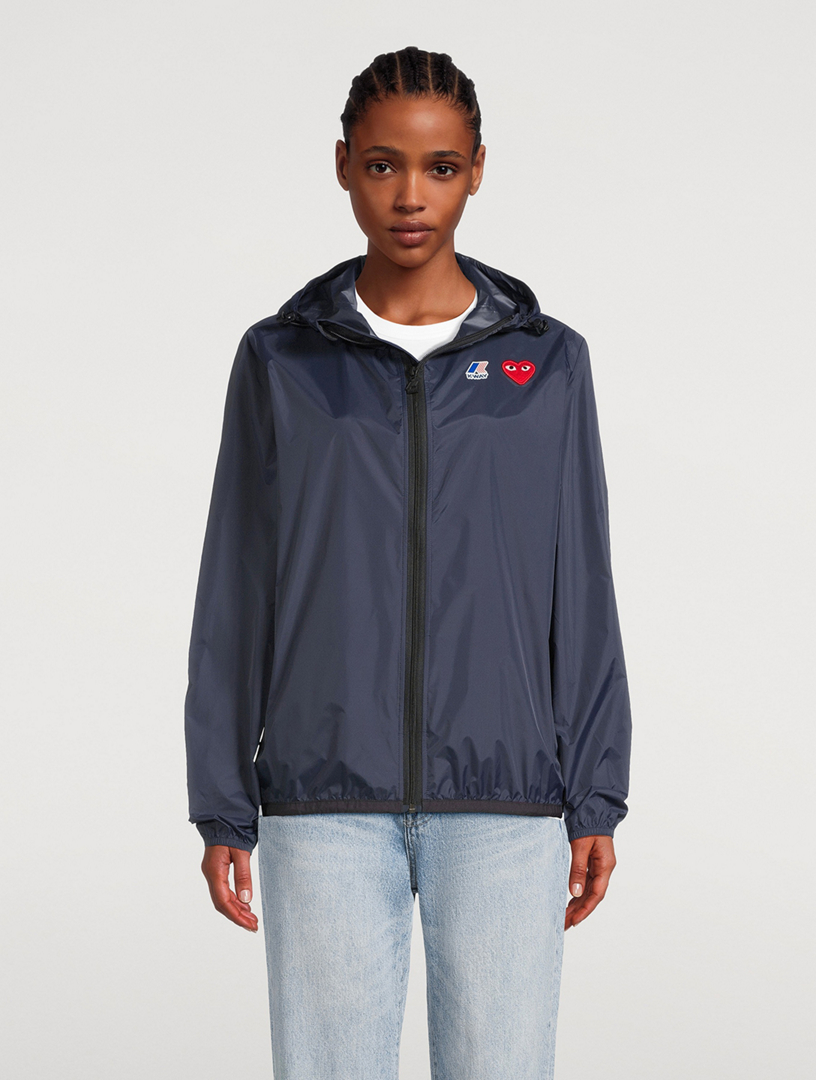 COMME DES GARÇONS PLAY K-Way Nylon Zip Jacket With Hood | Holt Renfrew