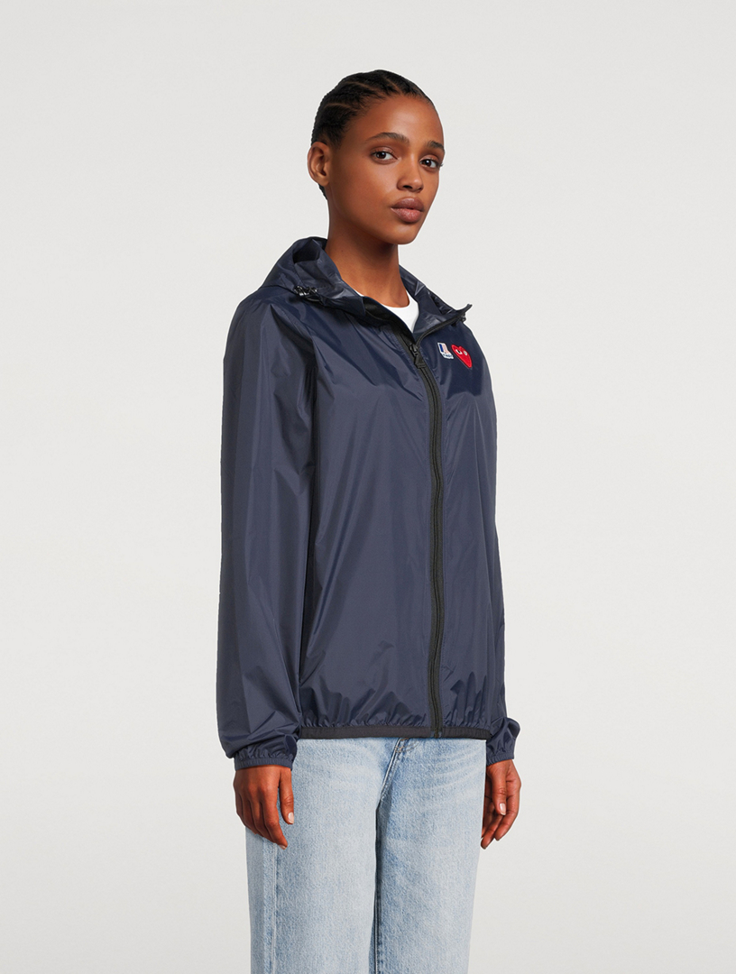COMME DES GARÇONS PLAY K-Way Nylon Zip Jacket With Hood | Holt Renfrew
