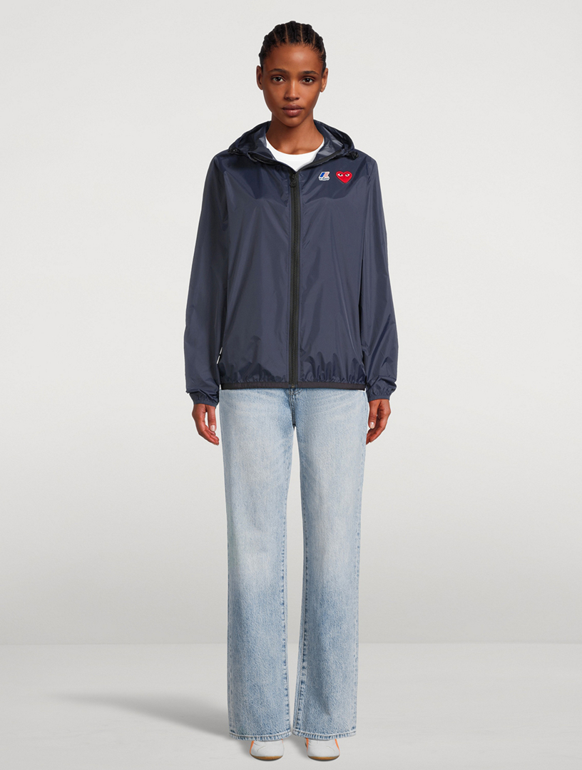 COMME DES GARÇONS PLAY K-Way Nylon Zip Jacket With Hood | Holt Renfrew
