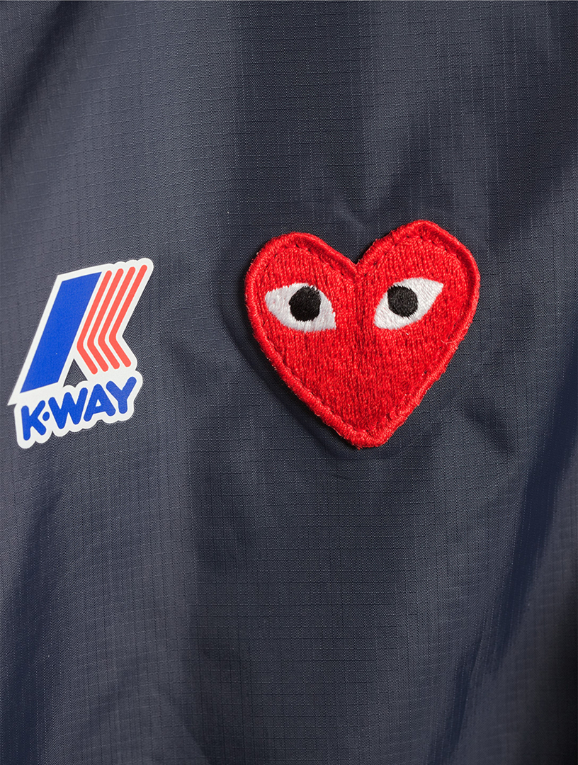 COMME DES GARÇONS PLAY K-Way Nylon Zip Jacket With Hood | Holt Renfrew