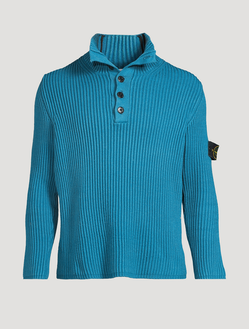 Vintage Stone Island Ribbed High-Neck Sweater