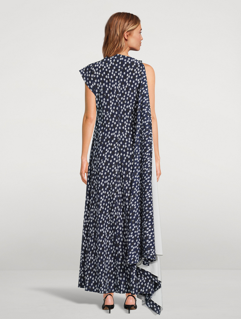 PROENZA SCHOULER Devyn Asymmetric Dress In Floral Print | Holt Renfrew