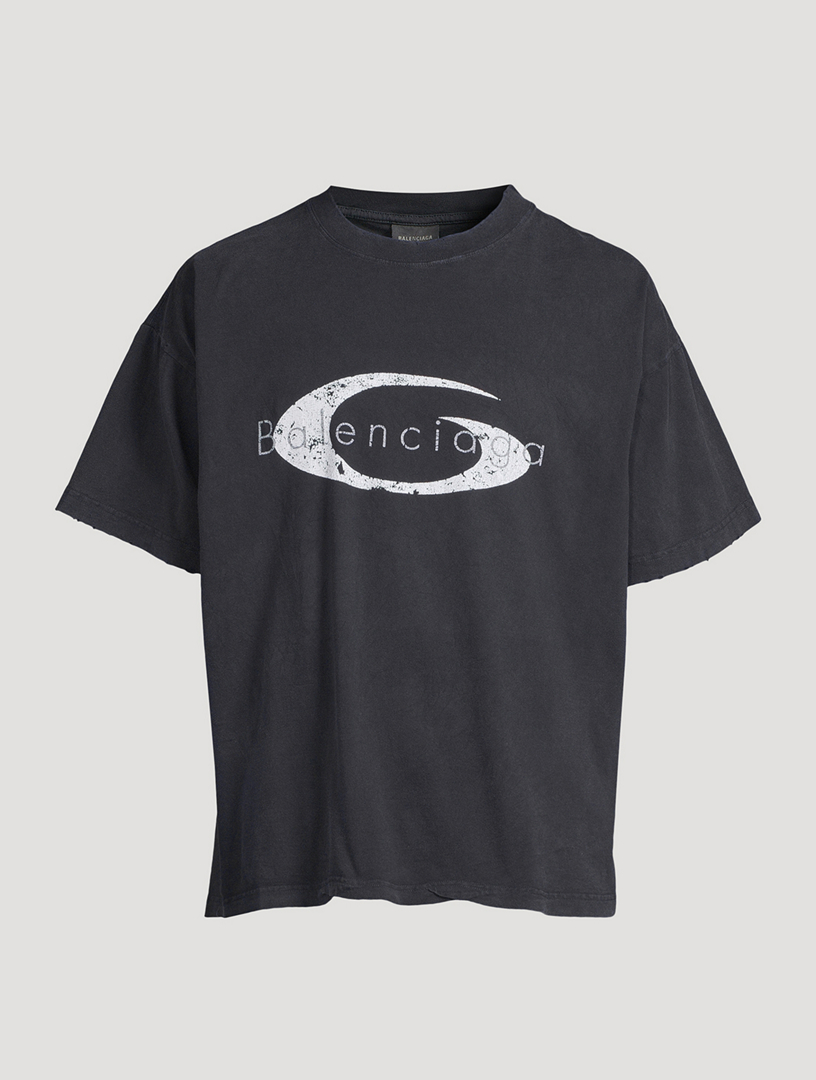 BALENCIAGA Loop Sports Iconブラック Tシャツ XXS BALENCIAGA Loop Sports Icon Boxy T-Shirt | Holt Renfrew