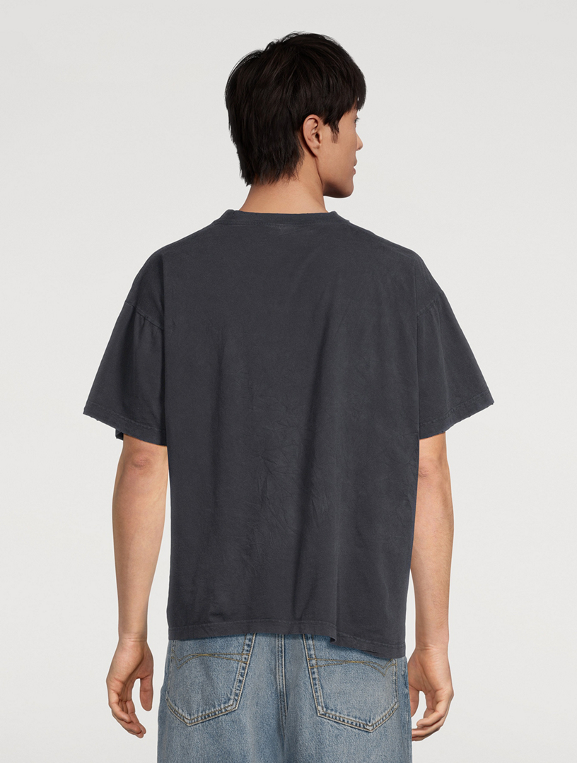 【BALENCIAGA】Logo boxy short sleeve T-shirt/全国送料込み Balenciaga Natural Green Graphic Logo Boxy Short Sleeve