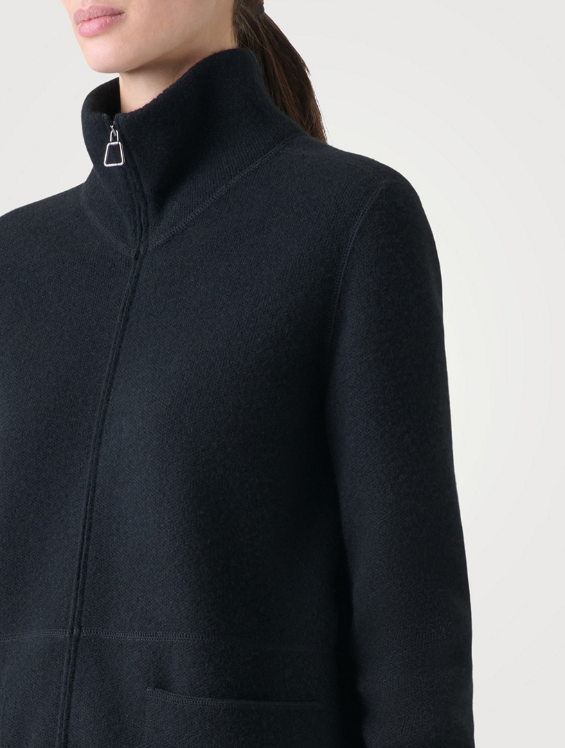 Cashmere Double-Face Pique Cardigan