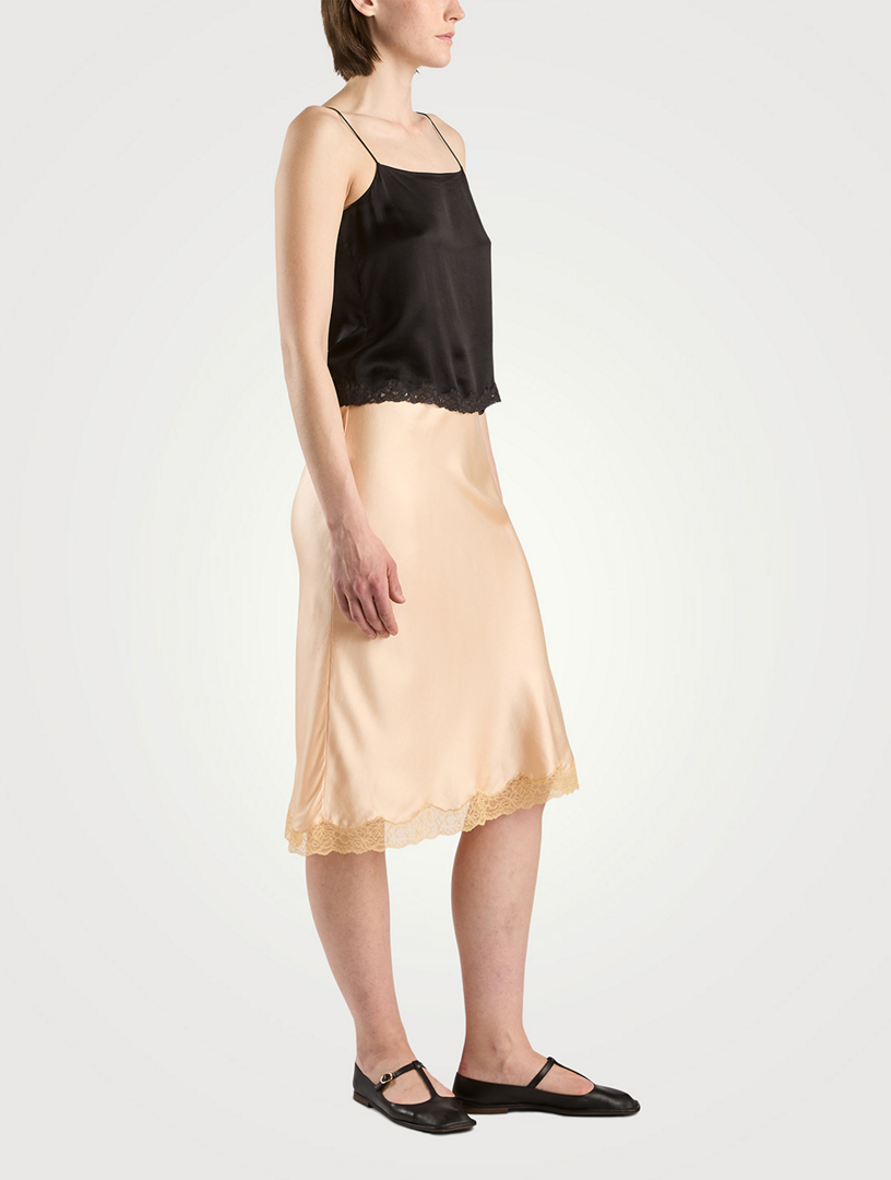 THE ROW Irene Silk Slip Skirt | Holt Renfrew