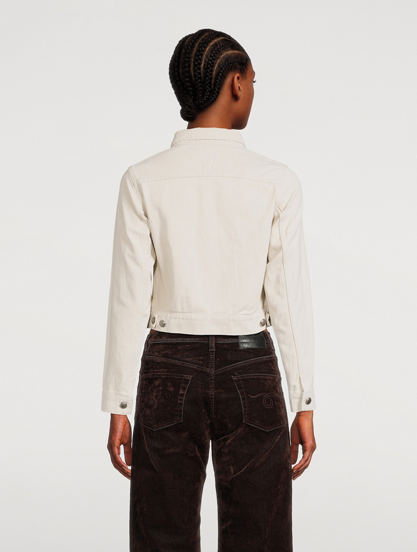 Rider Cropped Denim Jacket