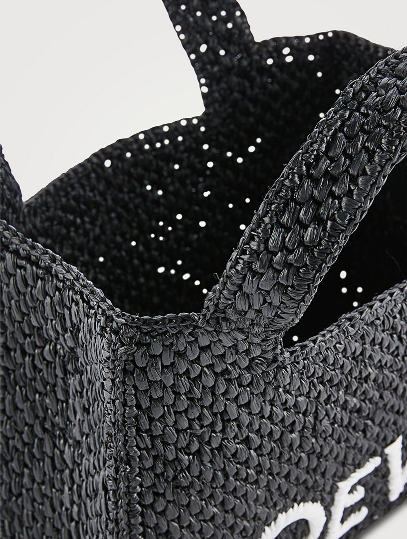 Loewe x Paula's Ibiza Mini Font Raffia Tote Bag