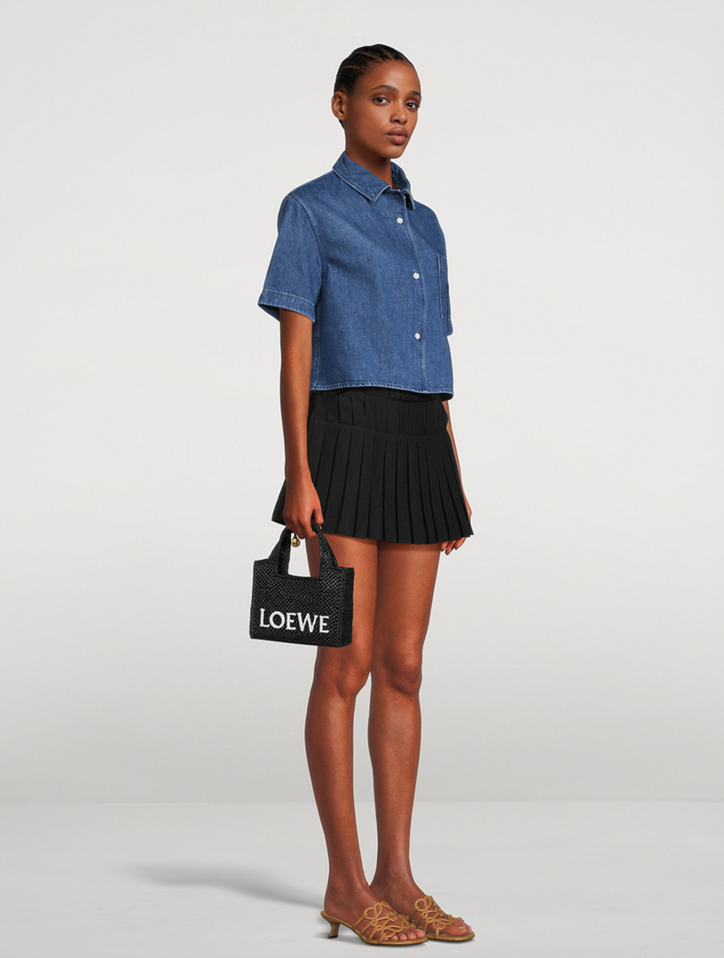 Loewe x Paula's Ibiza Mini Font Raffia Tote Bag