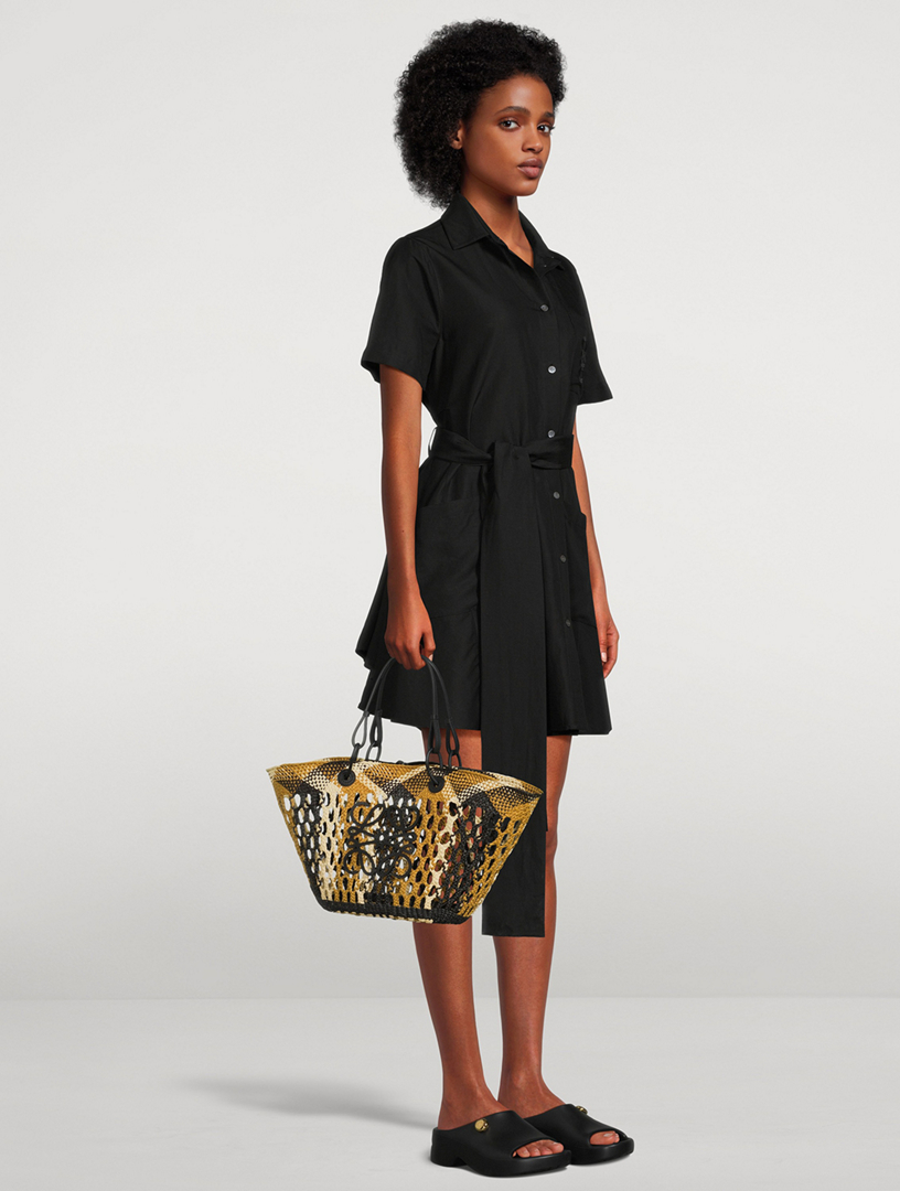 LOEWE Loewe x Paula's Ibiza Medium Anagram Ajouré Basket Bag