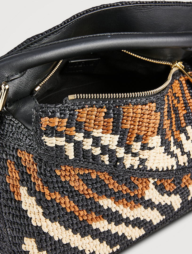 LOEWE Loewe x Paula's Ibiza Small Puzzle Edge Raffia Bag LOEWE Loewe x Paula's Ibiza Small Puzzle Edge Raffia Bag