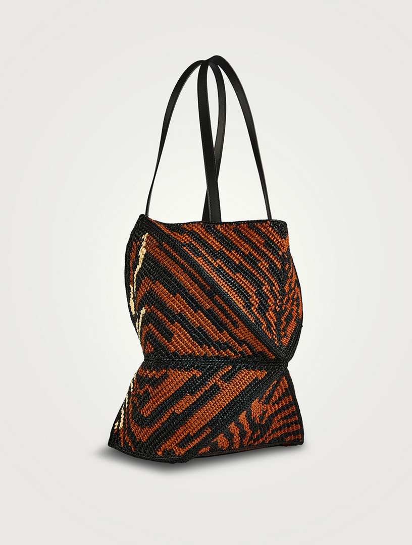 【LOEWE】A779G50X37 Paula's Ibiza FOLD TOTE M LOEWE + Paula's Ibiza Puzzle Fold Large Leather-Trimmed
