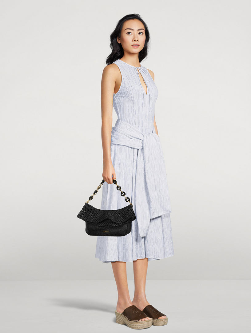 【LOEWE】 Paula's Ibiza Ola ラフィア レザーショルダーバッグ LOEWE】 Paula's Ibiza Ola ラフィア レザーショルダーバッグ