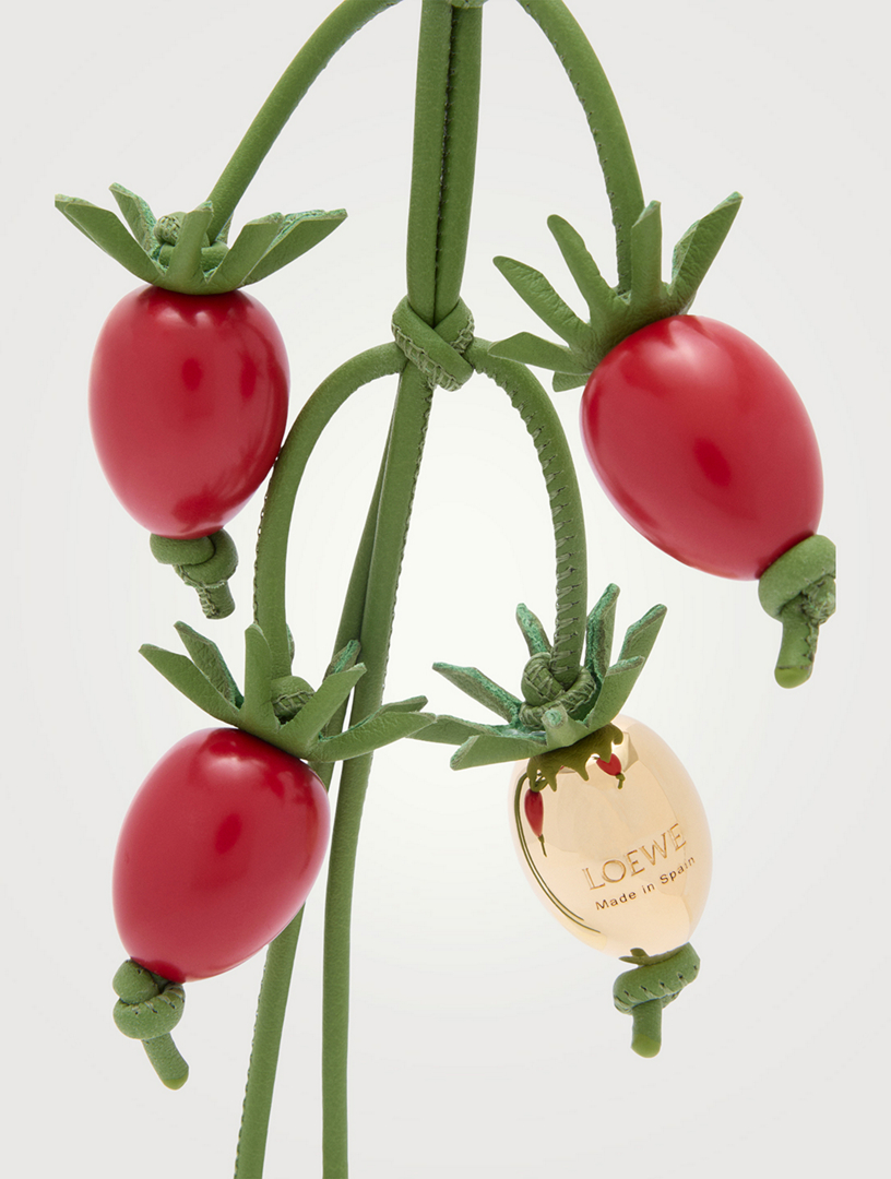 【LOEWE】Paula's Ibiza ★トマトブランチ レザーバッグチャーム LOEWE Loewe x Paula's Ibiza Tomato Branch Leather Bag Charm