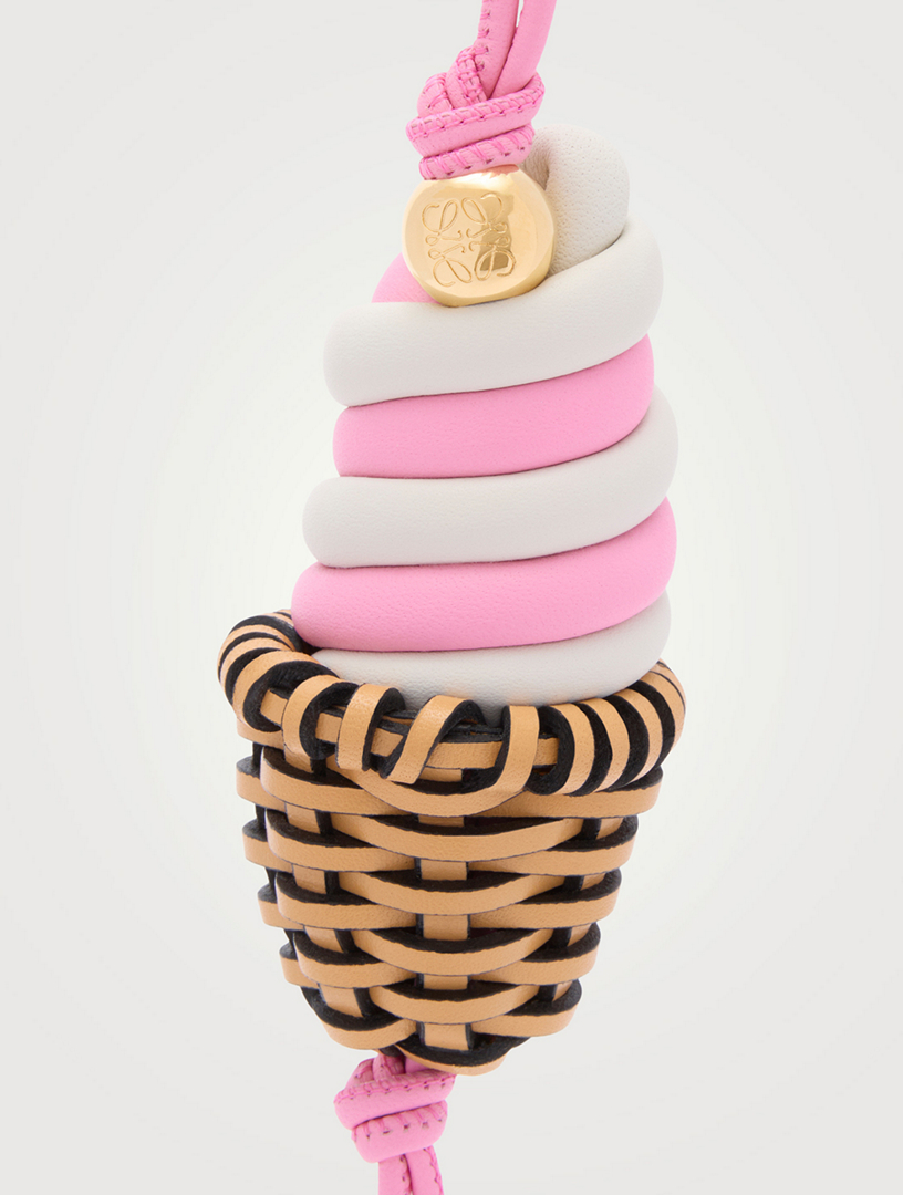 【LOEWE】Paula's Ibiza★アイスクリーム レザー バックチャーム LOEWE Loewe x Paula's Ibiza Ice Cream Leather Bag Charm