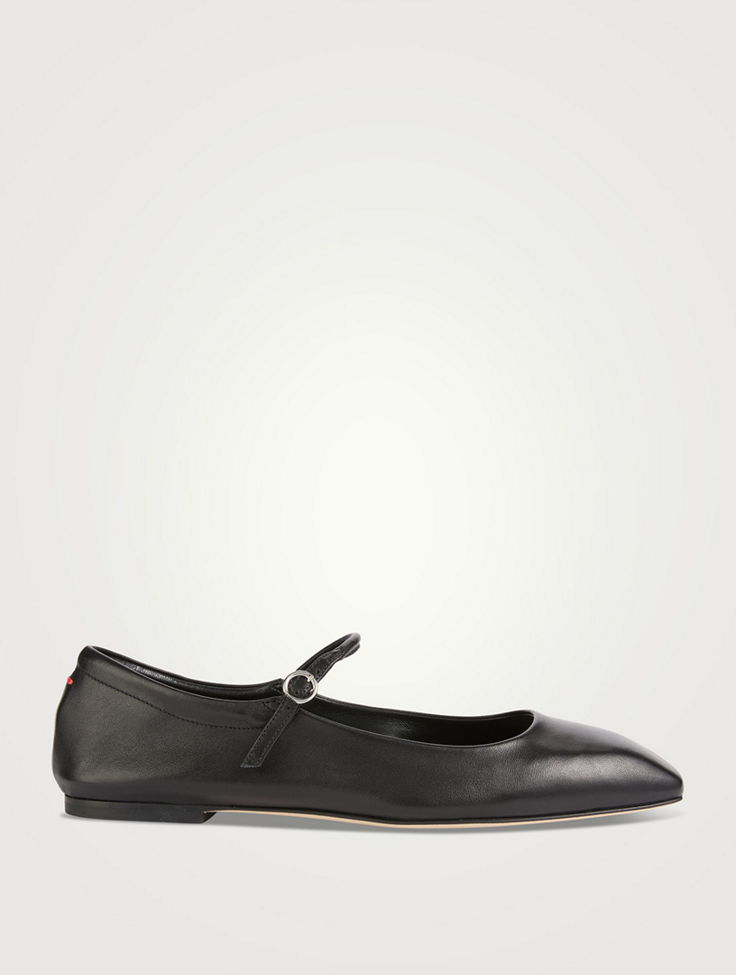 Uma Leather MaryJane Ballet Flats