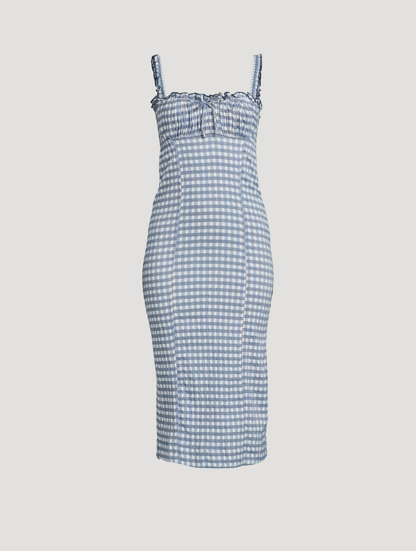 Lucinda Midi Dress In Gingham Print