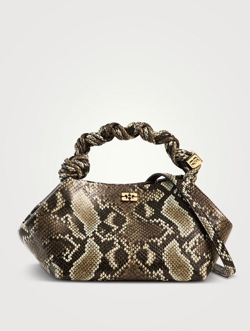 GANNI Sac porté épaule Bou façon peau de serpent, petit Holt Renfrew