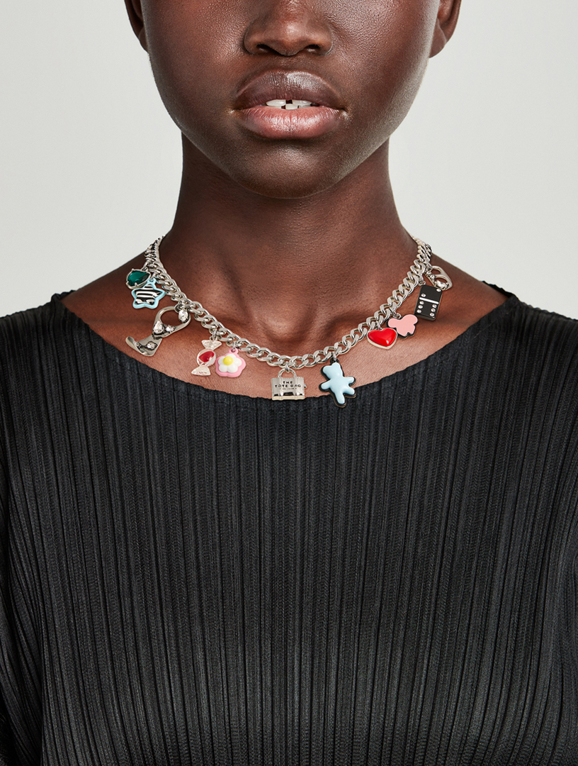 ネックレス・ペンダント Sticker Charm Necklace - Marc Jacobs - l - Silver MARC JACOBS Sticker Charm Necklace | Holt Renfrew