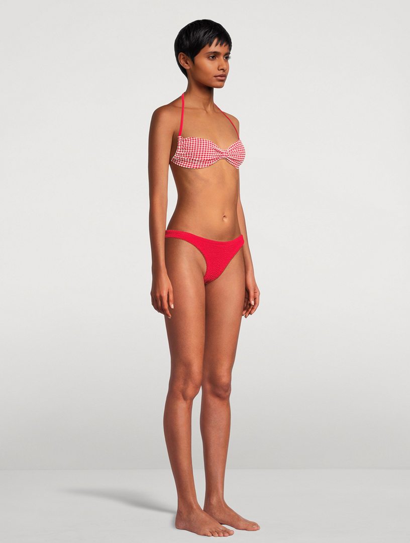 【関税込み】Hunza G レッド Tyler Tonal ビキニ Red Tyler Tonal Bikini by Hunza G on Sale
