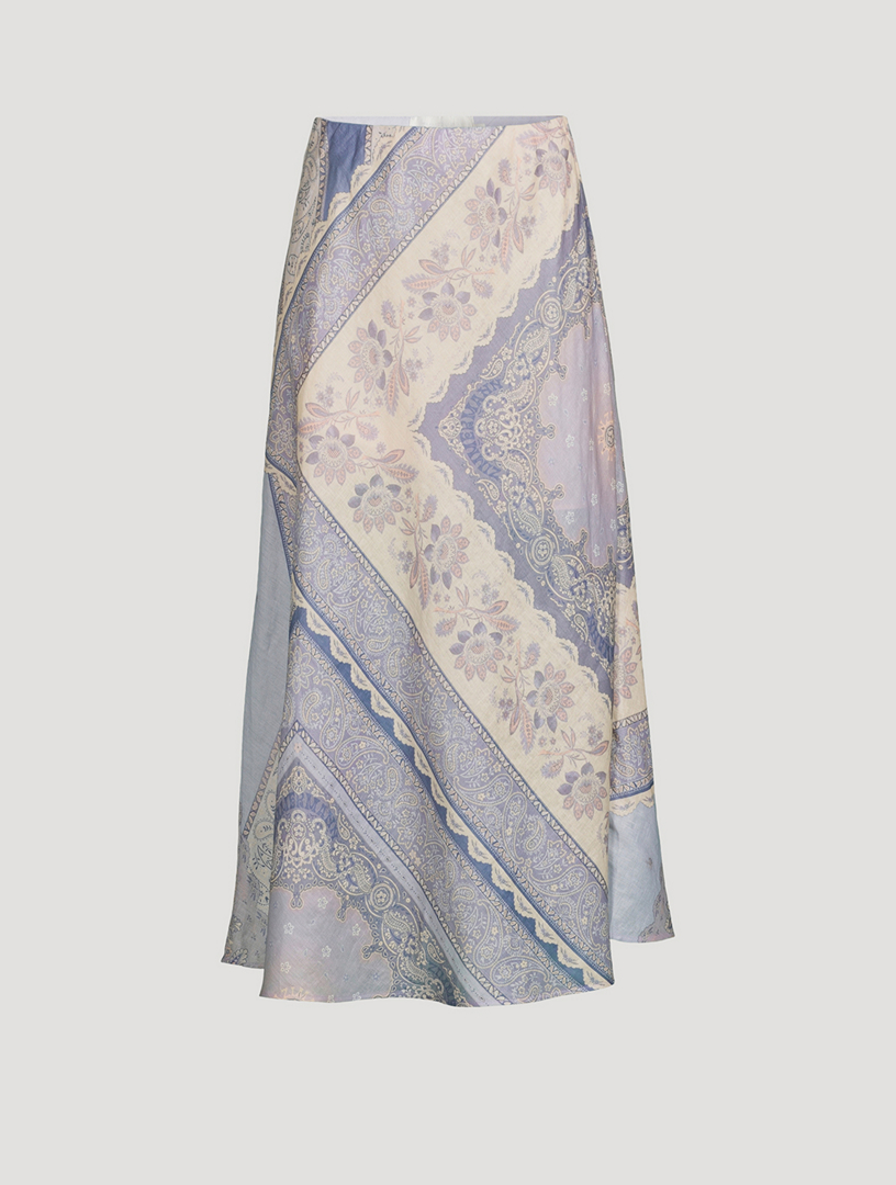ZIMMERMANN Lucky Bias Maxi Skirt In Bandana Print | Holt Renfrew
